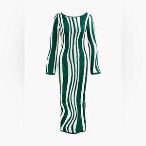MICAS Contrast Stripe Round Neck Knit Maxi Dress in size XL *NEW, NEVER WORN*